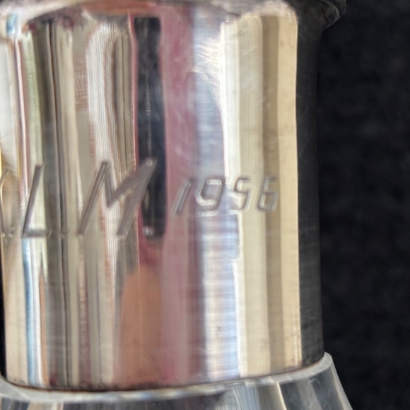 KLM Airlines Commemorative Decanter with Birks Sterling Collar AS IS - Picture 4 of 8